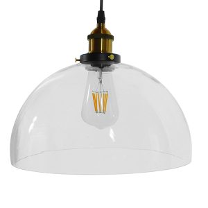 GLOBOSTAR® WICKHAM 01171 Vintage Κρεμαστό Φωτιστικό Οροφής με Ντουί 1 x E27 AC 220-240V IP20 - Διάφανο