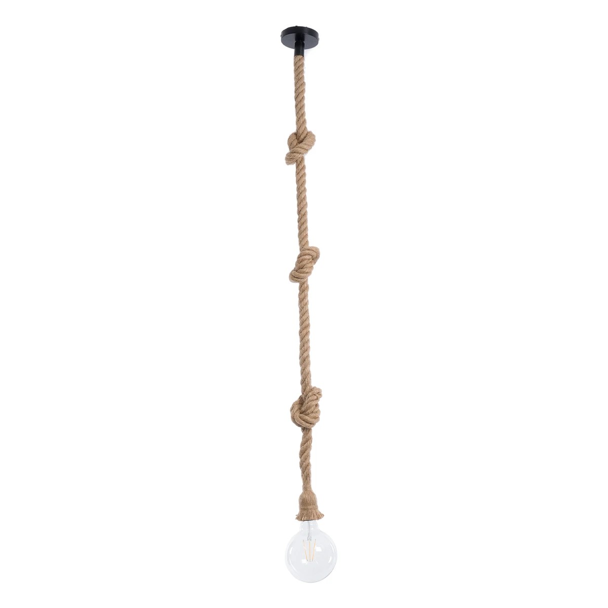 GLOBOSTAR® ROPE 01018 Boho Κρεμαστό Φωτιστικό Οροφής με Ντουί 1 x E27 AC 220-240V IP20 - Μπεζ - Μ3.5 x Π3.5 x Υ200cm GLOBOSTAR® ROPE 01018 Boho Κρεμαστό Φωτιστικό Οροφής με Ντουί 1 x E27 AC 220-240V IP20 - Μπεζ - Μ3.5 x Π3.5 x Υ200cm