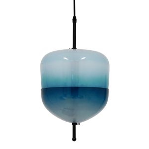 HOME GLOBOSTAR® TEARDROP 01503 Μοντέρνο Κρεμαστό Φωτιστικό Οροφής με Ντουί 3 x G4 AC 220-240V IP20 - Τιρκουάζ - Μ24 x Π24 x Υ45cm