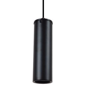 HOME GLOBOSTAR® CANNON 01275 Μοντέρνο Κρεμαστό Φωτιστικό Οροφής με Ντουί 1 x GU10 AC 220-240V IP20 - Μαύρο - Μ6 x Π6 x Υ20cm