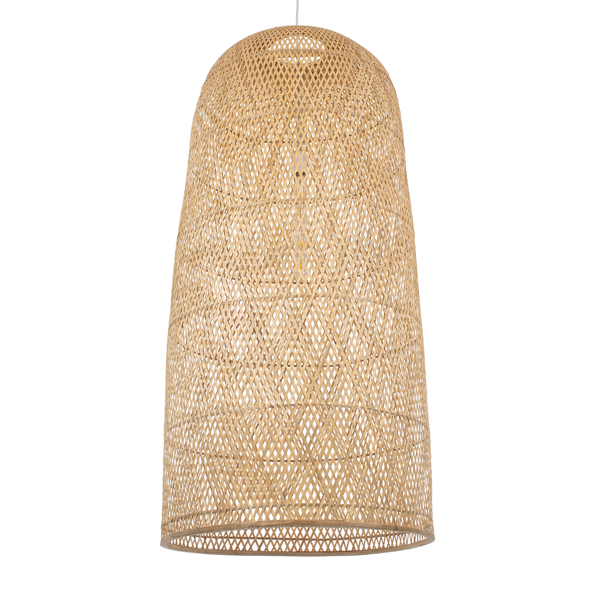 GLOBOSTAR® CALERO 00670 Boho Κρεμαστό Φωτιστικό Οροφής με Ντουί 1 x E27 AC 220-240V IP20 - Μπεζ - Μ60 x Π60 x Y120cm GloboStar® CALERO 00670 Boho Κρεμαστό Φωτιστικό Καμπάνα Μονόφωτο 1 x E27 IP20 Μπεζ Ξύλο - Μ60 x Π60 x Y120cm
