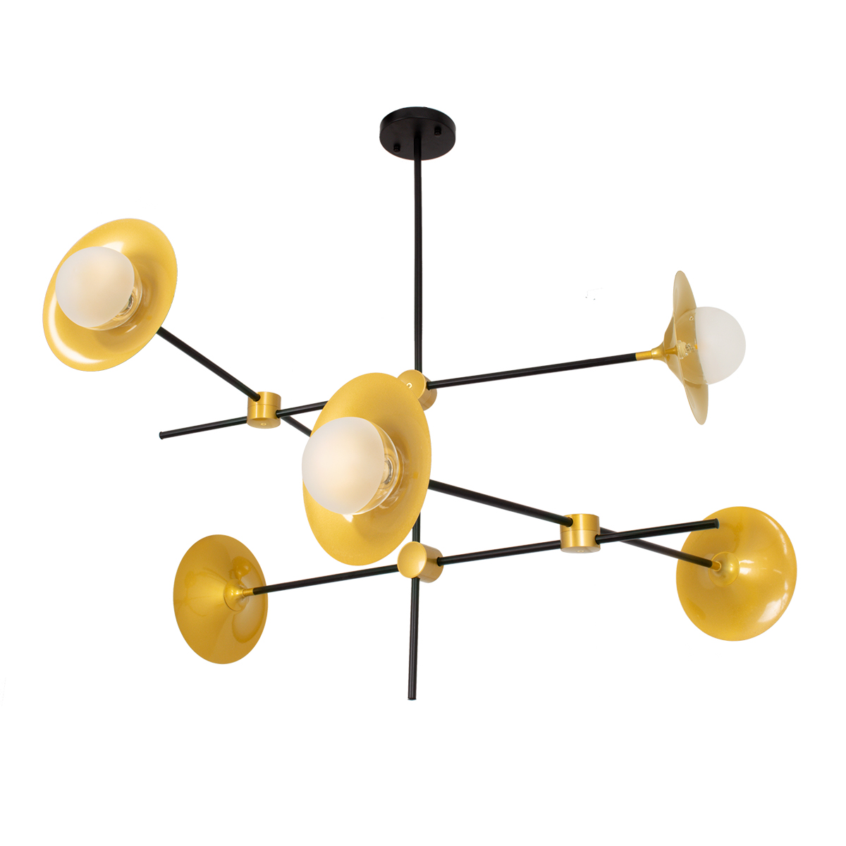 GLOBOSTAR® JOLIET 00780 Μοντέρνο Φωτιστικό Οροφής με Ντουί 6 x G9 AC 220-240V IP20 - Μαύρο & Χρυσό - Μ93 x Π93 x Υ87cm GloboStar® JOLIET 00780 Μοντέρνο Φωτιστικό Οροφής Πλέγμα Πολύφωτο 6 x G9 IP20 Μαύρο & Χρυσό Μέταλλο - Μ93 x Π93 x Υ87cm