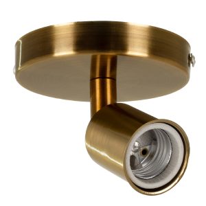 GLOBOSTAR® SARA 00846 Μοντέρνο Φωτιστικό Οροφής με Ντουί 1 x E27 AC 220-240V IP20 - Μπρούτζινο & Χρυσό - Μ10 x Π10 x Υ10.3cm