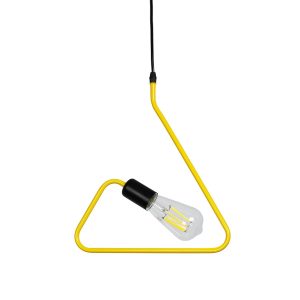 GLOBOSTAR® LIBBY 01097-1 Παιδικό Κρεμαστό Φωτιστικό Οροφής με Ντουί 1 x E27 AC 220-240V IP20 - Κίτρινο - Μ30 x Π4 x Υ32cm