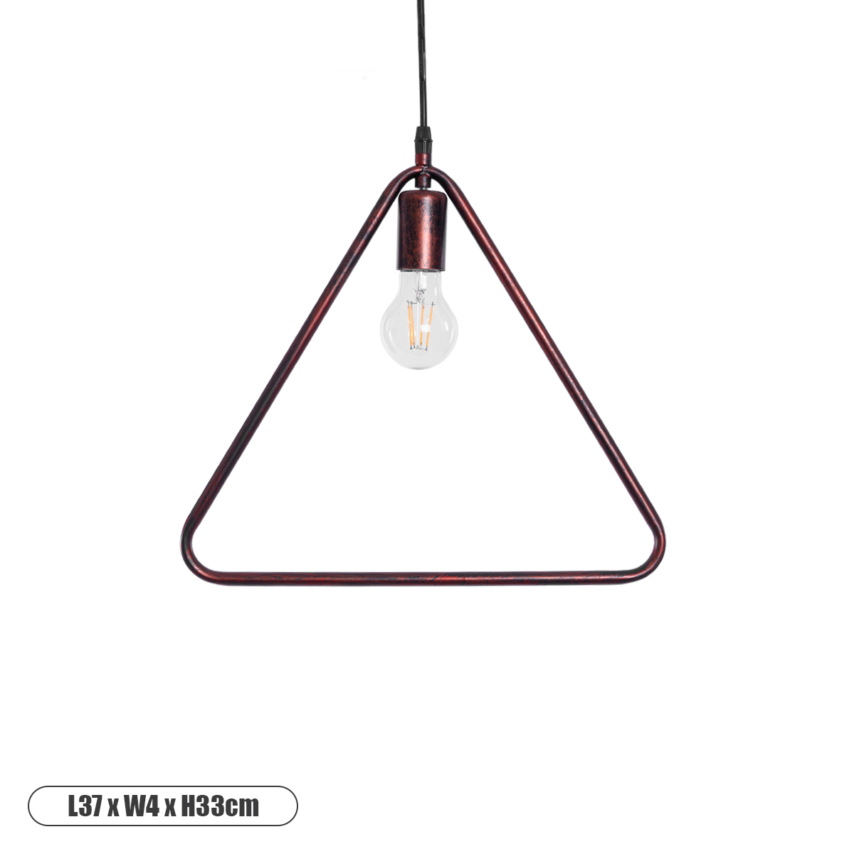 GLOBOSTAR® DELTA 01581 Μοντέρνο Κρεμαστό Φωτιστικό Οροφής με Ντουί 1 x E27 AC 220-240V IP20 - Χάλκινο - Μ37 x Π4 x Υ33cm GloboStar® DELTA 01581 Μοντέρνο Κρεμαστό Φωτιστικό Γεωμετρικό Σχήμα Μονόφωτο 1 x E27 IP20 Χάλκινο Μέταλλο - Μ37 x Π4 x Υ33cm