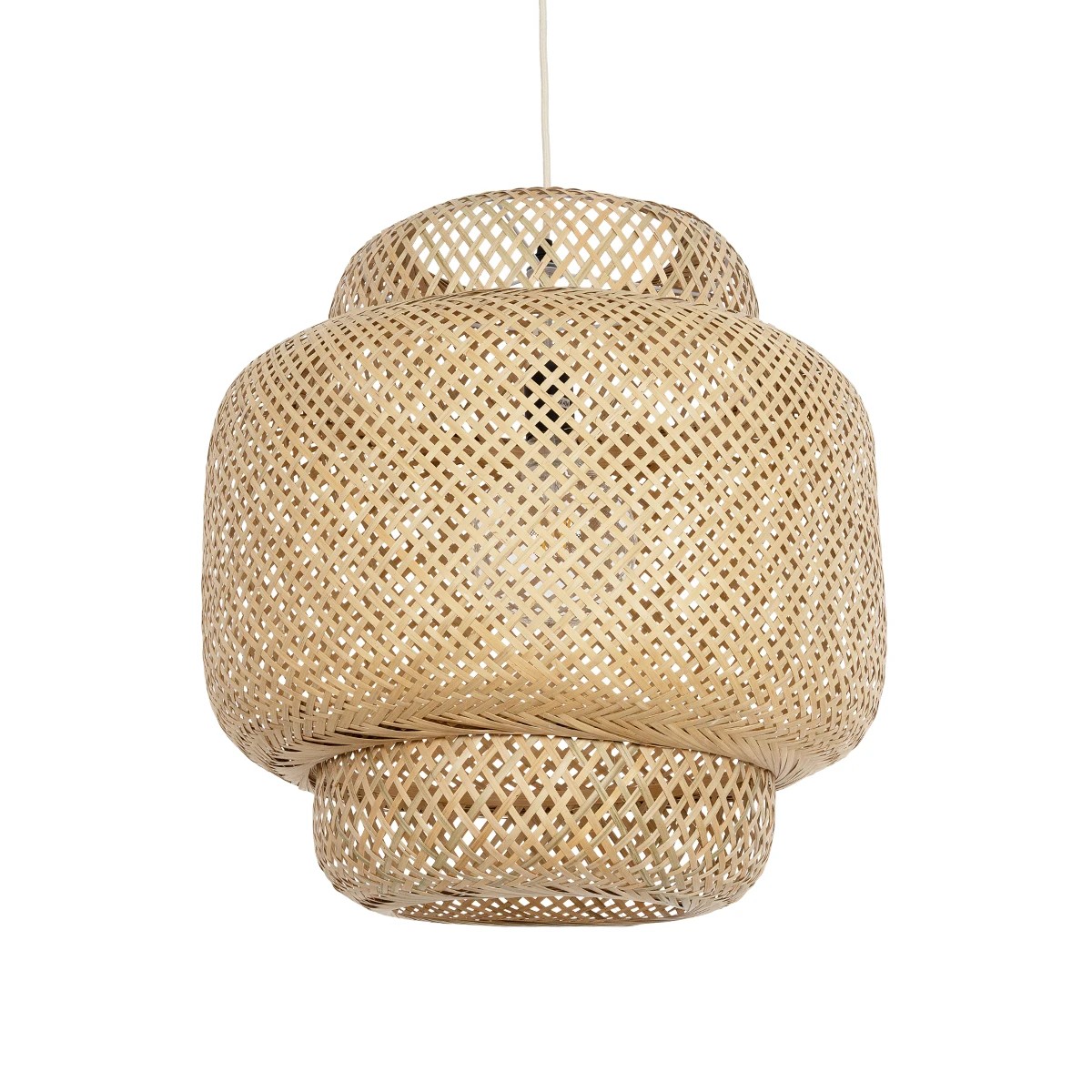 GLOBOSTAR® MALDIVES 01657 Boho Κρεμαστό Φωτιστικό Οροφής με Ντουί 1 x E27 AC 220-240V IP20 - Μπεζ - Μ50 x Π50 x Υ50m