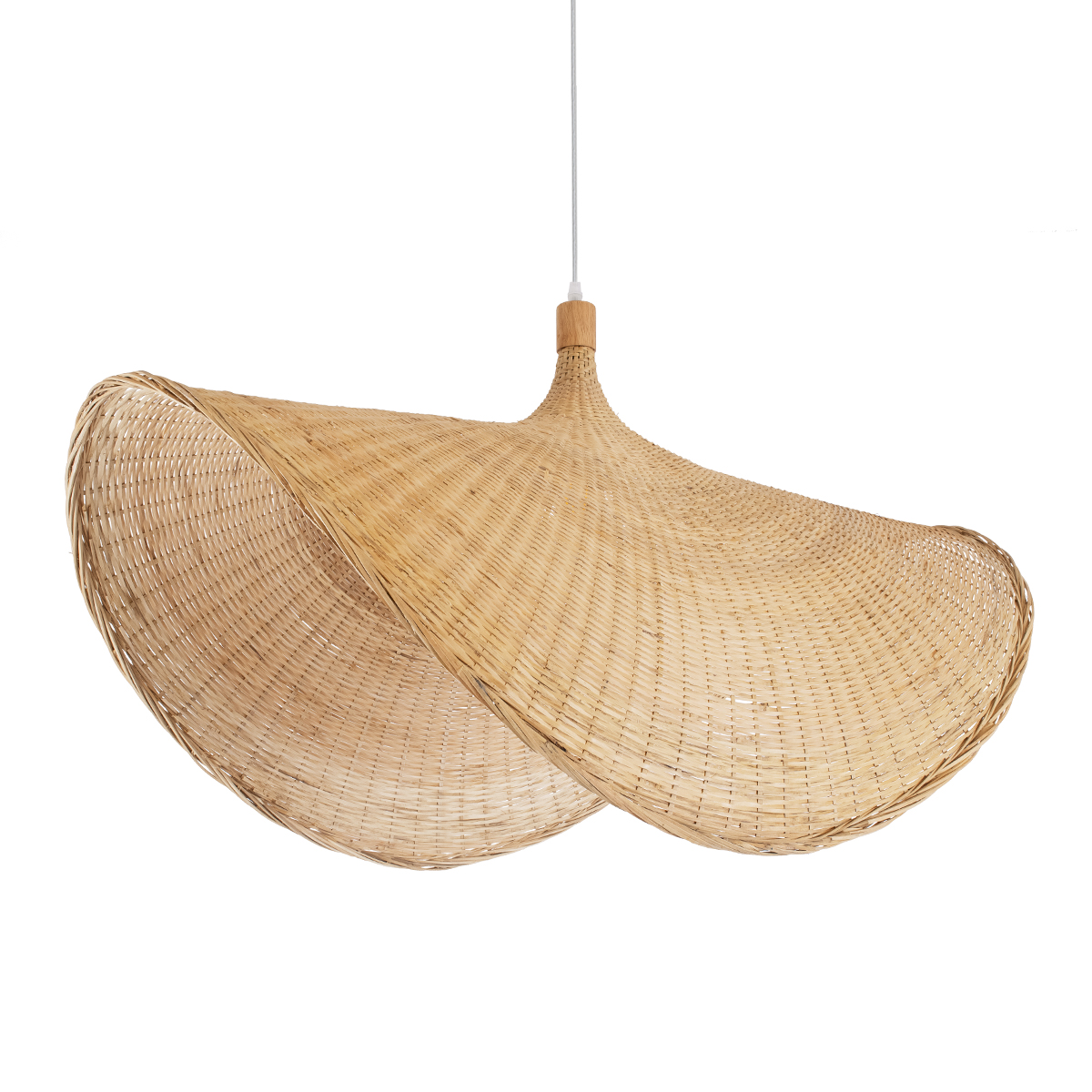 GLOBOSTAR® CUBA 01769 Boho Κρεμαστό Φωτιστικό Οροφής με Ντουί 1 x E27 AC 220-240V IP20 - Μπεζ - Μ100 x Π100 x Υ55cm GloboStar® CUBA 01769 Boho Κρεμαστό Φωτιστικό Καμπάνα Μονόφωτο 1 x E27 IP20 Μπεζ Ξύλο - Μ100 x Π100 x Υ55cm