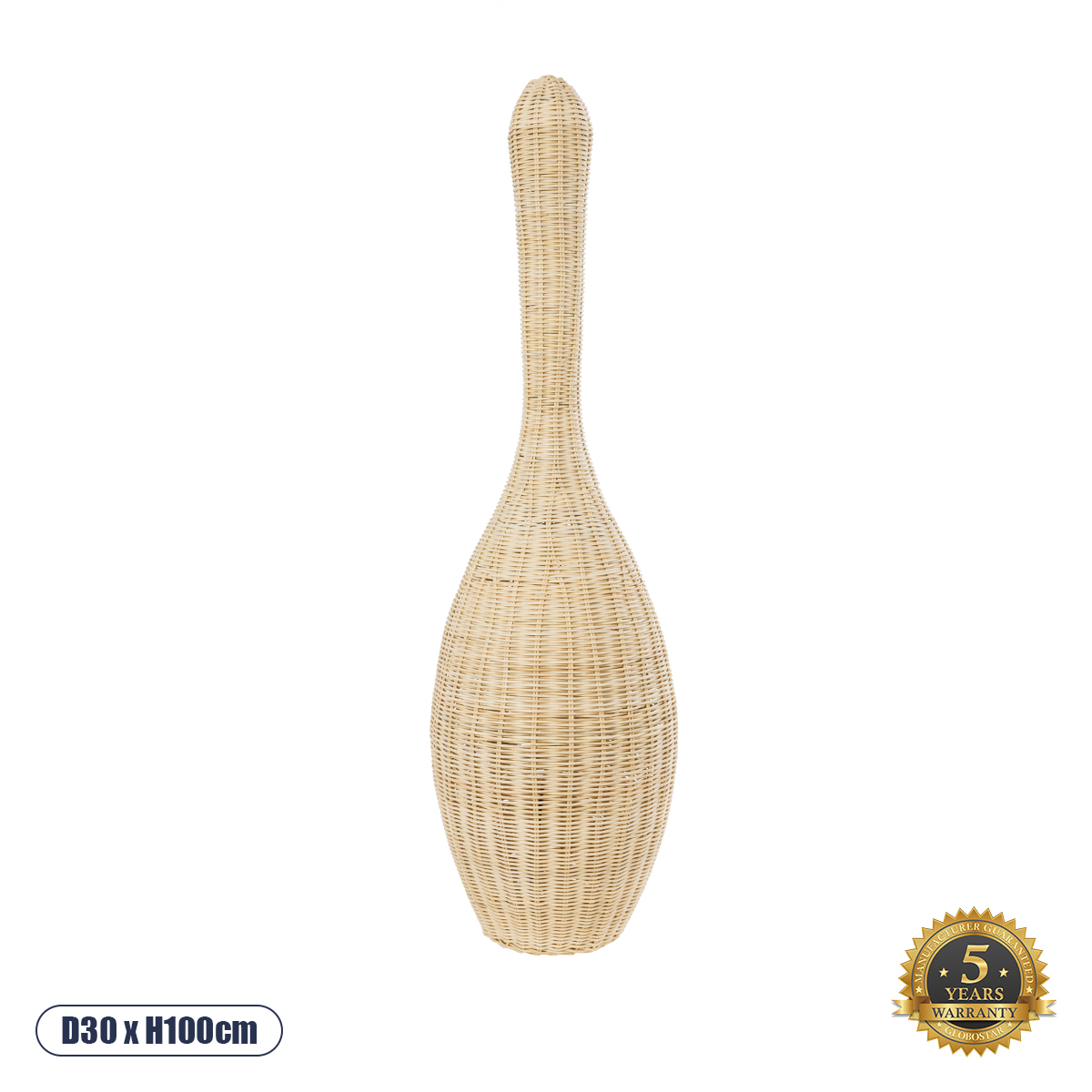 GLOBOSTAR® PARADIS 01843 Boho Επιδαπέδιο Φωτιστικό με Ντουί 1 x E27 AC 220-240V IP20 - Μπεζ - Μ30 x Π30 x Υ100cm GloboStar® PARADIS 01843 Boho Επιδαπέδιο Φωτιστικό Μονόφωτο 1 x E27 AC220-240V IP20 - Φ30 x Υ100cm - Μπεζ Ξύλινο Πλέγμα - 5 Years Warranty
