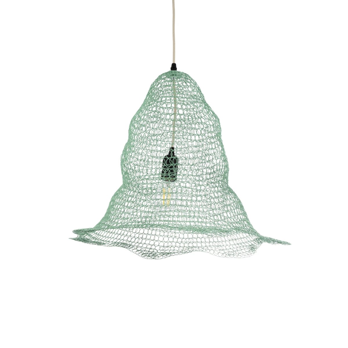 GLOBOSTAR® KENTUCKY 01891 Vintage Κρεμαστό Φωτιστικό Οροφής με Ντουί 1 x E27 AC 220-240V IP20 - Τιρκουάζ - Μ50 x Π50 x Υ48cm GloboStar® KENTUCKY 01891 Vintage Κρεμαστό Φωτιστικό Πλέγμα Μονόφωτο 1 x E27 IP20 Τιρκουάζ Μέταλλο - Μ50 x Π50 x Υ48cm