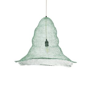 GLOBOSTAR® KENTUCKY 01894 Vintage Κρεμαστό Φωτιστικό Οροφής με Ντουί 1 x E27 AC 220-240V IP20 - Τιρκουάζ - Μ60 x Π60 x Υ52cm