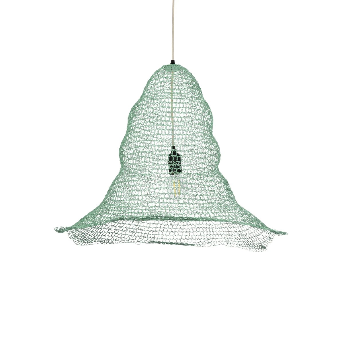 GLOBOSTAR® KENTUCKY 01894 Vintage Κρεμαστό Φωτιστικό Οροφής με Ντουί 1 x E27 AC 220-240V IP20 - Τιρκουάζ - Μ60 x Π60 x Υ52cm