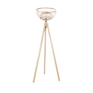 GLOBOSTAR® POPPY 01986 Boho Επιδαπέδιο Φωτιστικό με Ντουί 1 x E27 AC 220-240V IP20 - Μπεζ - Μ58 x Π58 x Υ141cm