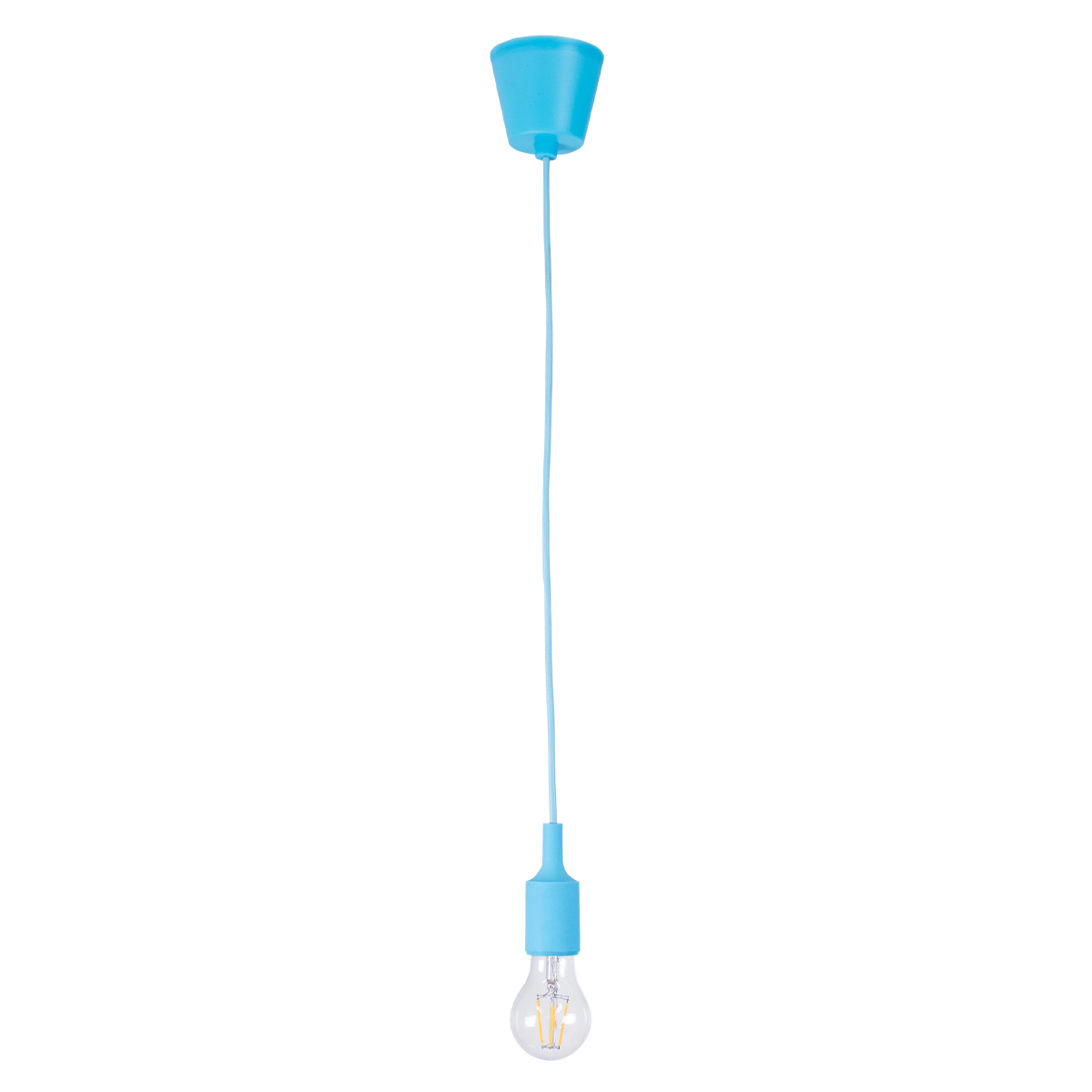GLOBOSTAR® CABLITO 61559 Μοντέρνο Κρεμαστό Φωτιστικό Οροφής με Ντουί 1 x E27 AC 220-240V IP20 - Γαλάζιο - Μ4 x Π4 x Υ110cm GloboStar® CABLITO 61559 Μοντέρνο Κρεμαστό Φωτιστικό Ανάρτηση Μονόφωτο 1 x E27 IP20 Γαλάζιο Σιλικόνη - Μ4 x Π4 x Υ110cm
