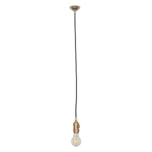 GLOBOSTAR® SUSPENS 115103 Vintage Κρεμαστό Φωτιστικό Οροφής με Ντουί 1 x E27 AC 220-240V IP20 - Χρυσό & Μωβ - Μ6.7 x Π6.7 x Y94.3cm