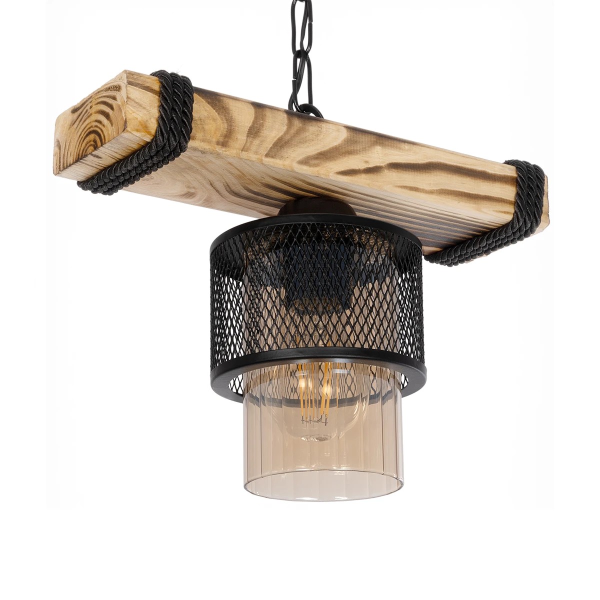 GLOBOSTAR® GLORA 201-0007 Vintage Κρεμαστό Φωτιστικό Οροφής με Ντουί 1 x E27 AC 220-240V IP20 - Μπεζ & Μαύρο - Μ29 x Π12 x Υ21cm GLOBOSTAR® GLORA 201-0007 Vintage Κρεμαστό Φωτιστικό Οροφής με Ντουί 1 x E27 AC 220-240V IP20 - Μπεζ & Μαύρο - Μ29 x Π12 x Υ21cm