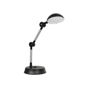 GloboStar® MICHEL 202-0061 Επιτραπέζιο Φωτιστικό Πορτατίφ LED 6W 540lm 120° AC220-240V IP20 Ψυχρό Λευκό 6000K Μαύρο Πλαστικό - Μ20 x Π14.5 x Υ33cm - 2 Χρόνια Εγγύηση