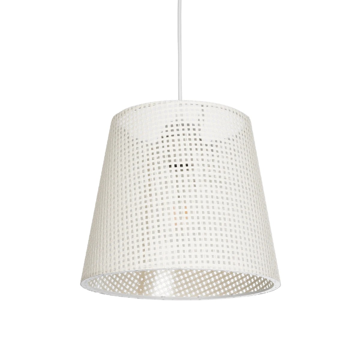 GLOBOSTAR® CONEY 203-0071 Μοντέρνο Κρεμαστό Φωτιστικό Οροφής με Ντουί 1 x E27 AC 220-240V IP20 - Λευκό - Μ26 x Π26 x Υ25cm GloboStar® CONEY 203-0071 Μοντέρνο Κρεμαστό Φωτιστικό Καπέλο Μονόφωτο 1 x E27 IP20 Mπεζ Διάτρητο Ύφασμα - Μ26 x Π26 x Υ25cm