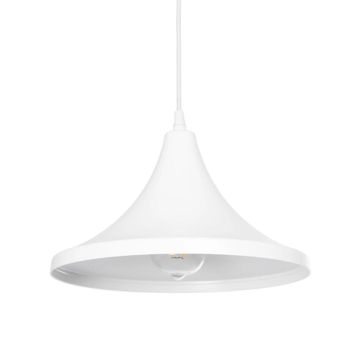 GLOBOSTAR® BELFRY 203-0079 Μοντέρνο Κρεμαστό Φωτιστικό Οροφής με Ντουί 1 x E27 AC 220-240V IP20 - Λεύκο - Μ29.5 x Π29.5 x Υ21cm GloboStar® BELFRY 203-0079 Μοντέρνο Κρεμαστό Φωτιστικό Καμπάνα Μονόφωτο 1 x E27 IP20 Λεύκο Πλαστικό - Μ29.5 x Π29.5 x Υ21cm