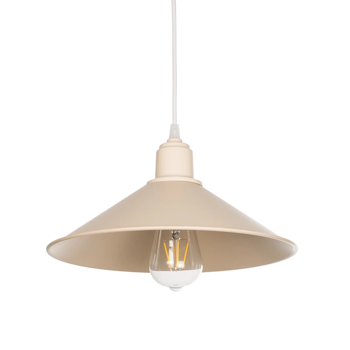 GLOBOSTAR® FERRO 203-0086 Μοντέρνο Κρεμαστό Φωτιστικό Οροφής με Ντουί 1 x E27 AC 220-240V IP20 - Μπεζ - Μ30 x Π30 x Υ15cm GloboStar® FERRO 203-0086 Μοντέρνο Κρεμαστό Φωτιστικό Καμπάνα Μονόφωτο 1 x E27 IP20 Μπεζ Πλαστικό - Μ30 x Π30 x Υ15cm