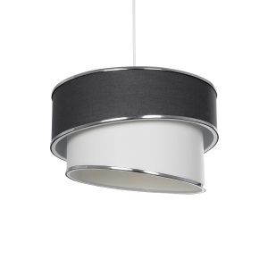 GLOBOSTAR® SONIA 203-0123 Μοντέρνο Κρεμαστό Φωτιστικό Οροφής με Ντουί 1 x E27 AC 220-240V IP20 - Γκρι & Λευκό - Μ30 x Π30 x Υ24cm