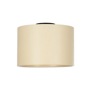 GloboStar® CILIO 203-0149 Μοντέρνο Φωτιστικό Οροφής Καπέλο Μονόφωτο 1 x E27 IP20 Λευκό Ύφασμα - Μ30 x Π30 x Υ21cm