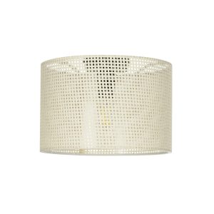 GloboStar® CILIO 203-0150 Μοντέρνο Φωτιστικό Οροφής Καπέλο Μονόφωτο 1 x E27 IP20 Λευκό Διάτρητο Ύφασμα - Μ30 x Π30 x Υ21cm