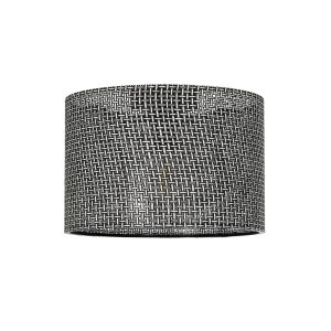GloboStar® CILIO 203-0152 Μοντέρνο Φωτιστικό Οροφής Καπέλο Μονόφωτο 1 x E27 IP20 Μαύρο Διάτρητο Ύφασμα - Μ30 x Π30 x Υ21cm