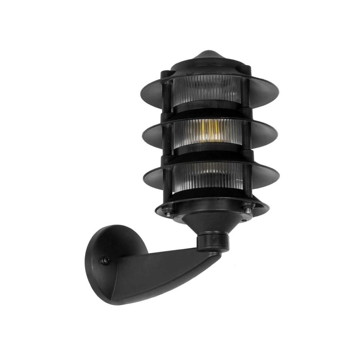 GLOBOSTAR® LANTERNA 203-0244 Μοντέρνο Φωτιστικό Τοίχου - Απλίκα με Ντουί 1 x E27 AC 220-240V IP44 - Μαύρο - Μ16 x Π23 x Υ30cm GloboStar® LANTERNA 203-0244 Μοντέρνο Επιτοίχιο Φωτιστικό Φαναράκι Μονόφωτο 1 x E27 IP44 Μαύρο Πλαστικό - Μ24 x Π16 x Υ27.5cm