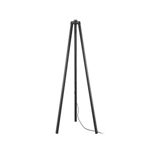 GLOBOSTAR® TRIPOD 203-0258 Μοντέρνο Επιδαπέδιο Φωτιστικό με Ντουί 1 x E27 AC 220-240V IP20 - Μαύρο - Μ38 x Π38 x Υ120cm