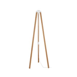 GLOBOSTAR® TRIPOD 203-0260 Μοντέρνο Επιδαπέδιο Φωτιστικό με Ντουί 1 x E27 AC 220-240V IP20 - Μπεζ - Μ38 x Π38 x Υ120cm