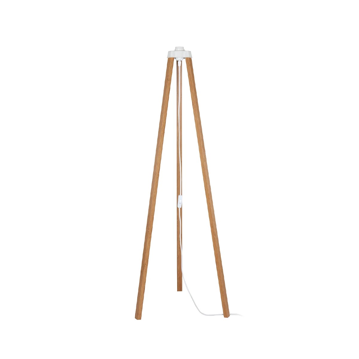 GLOBOSTAR® TRIPOD 203-0260 Μοντέρνο Επιδαπέδιο Φωτιστικό με Ντουί 1 x E27 AC 220-240V IP20 - Μπεζ - Μ38 x Π38 x Υ120cm