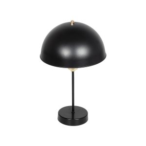 GLOBOSTAR® GAZETA 203-0298 Μοντέρνο Επιτραπέζιο Φωτιστικό Πορτατίφ με Ντουί 1 x E27 AC 220-240V IP20 - Μαύρο & Χρυσό - Μ25 x Π25 x Υ39cm