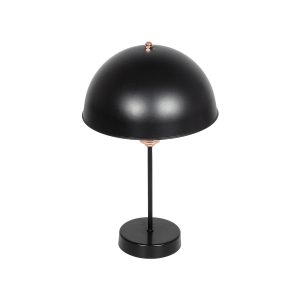 GLOBOSTAR® GAZETA 203-0300 Μοντέρνο Επιτραπέζιο Φωτιστικό Πορτατίφ με Ντουί 1 x E27 AC 220-240V IP20 - Μαύρο & Μπρονζέ - Μ25 x Π25 x Υ39cm