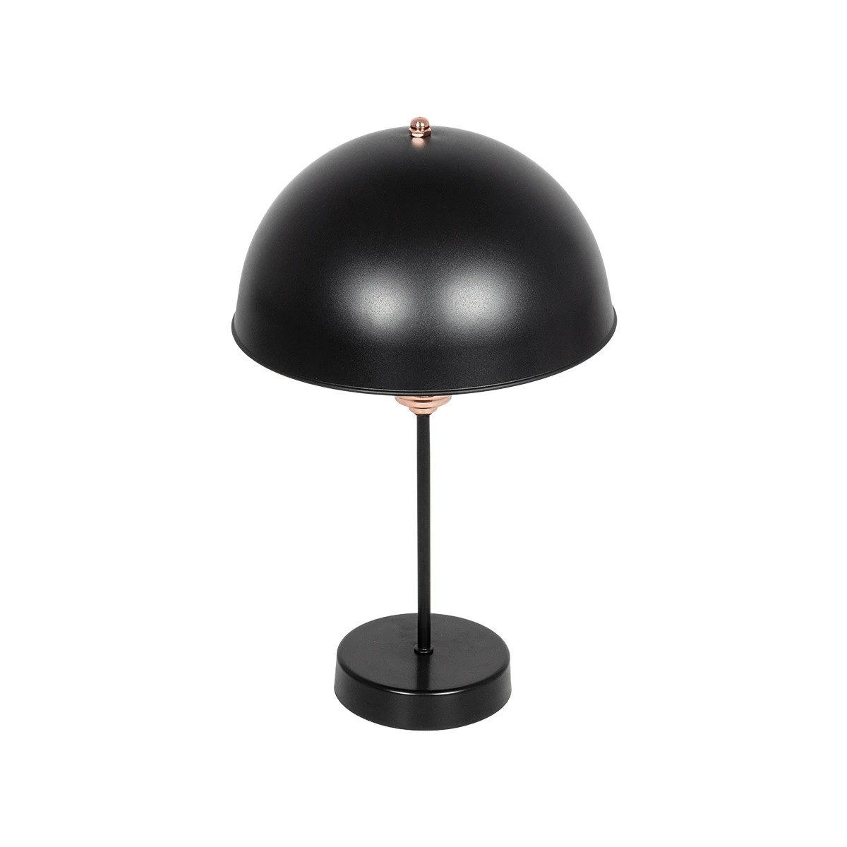 GLOBOSTAR® GAZETA 203-0300 Μοντέρνο Επιτραπέζιο Φωτιστικό Πορτατίφ με Ντουί 1 x E27 AC 220-240V IP20 - Μαύρο & Μπρονζέ - Μ25 x Π25 x Υ39cm