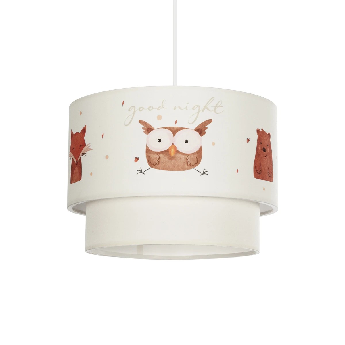 GloboStar® OWL 204-0001 Παιδικό Κρεμαστό Φωτιστικό Φιγούρα Μονόφωτο 1 x E27 IP20 Πολύχρωμο Ύφασμα - Μ30 x Π30 x Υ24cm