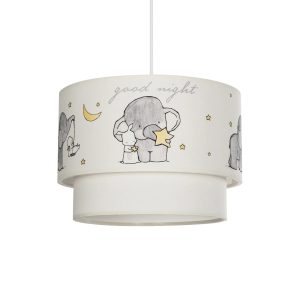 GLOBOSTAR® ELEPHANT 204-0002 Παιδικό Κρεμαστό Φωτιστικό Οροφής με Ντουί 1 x E27 AC 220-240V IP20 - Πολύχρωμο - Μ30 x Π30 x Υ24cm