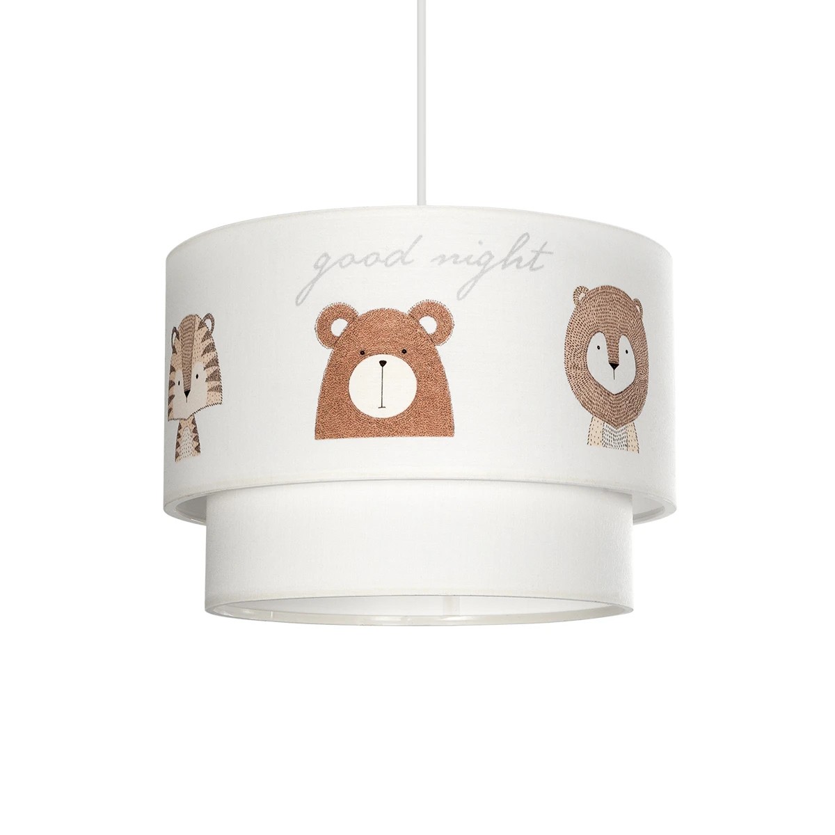 GLOBOSTAR® BEAR 204-0003 Παιδικό Κρεμαστό Φωτιστικό Οροφής με Ντουί 1 x E27 AC 220-240V IP20 - Πολύχρωμο - Μ30 x Π30 x Υ24cm
