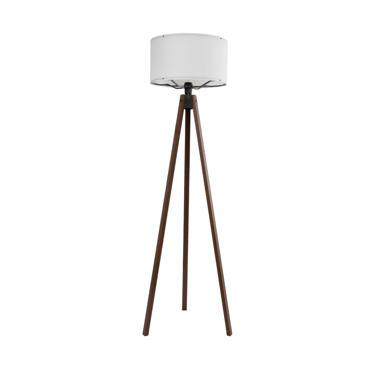 GLOBOSTAR® SAGA 204-0032 Μοντέρνο Επιδαπέδιο Φωτιστικό με Ντουί 1 x E27 AC 220-240V IP20 - Καφέ & Λευκό - Μ38 x Π38 x Υ140cm GloboStar® SAGA 204-0032 Μοντέρνο Eπιδαπέδιο Φωτιστικό Μονόφωτο 1 x E27 IP20 Καφέ Ξύλο με Λευκό Ύφασμα - Μ38 x Π38 x Υ140cm