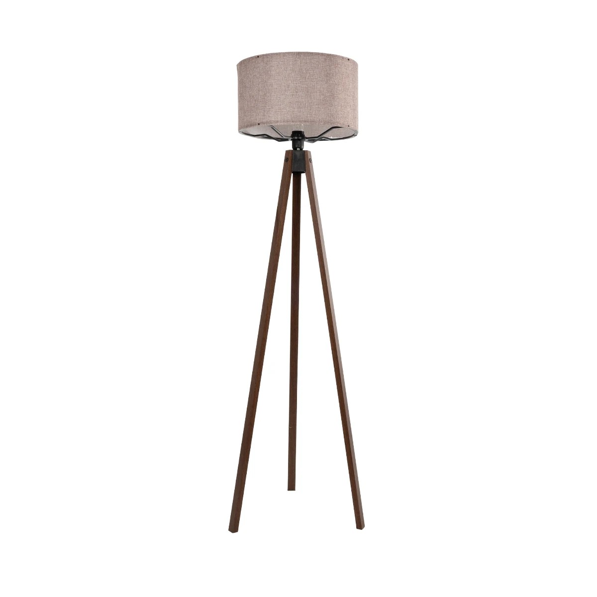 GLOBOSTAR® SAGA 204-0049 Μοντέρνο Επιδαπέδιο Φωτιστικό με Ντουί 1 x E27 AC 220-240V IP20 - Καφέ & Μπέζ- Μ38 x Π38 x Υ140cm