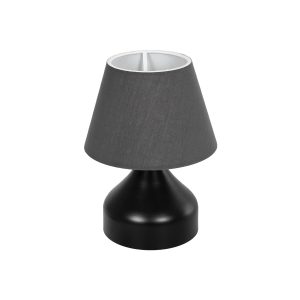 GLOBOSTAR® MICKEY 204-0059 Μοντέρνο Επιτραπέζιο Φωτιστικό Πορτατίφ με Ντουί 1 x E27 AC 220-240V IP20 - Μαύρο - Μ22 x Π22 x Υ30cm