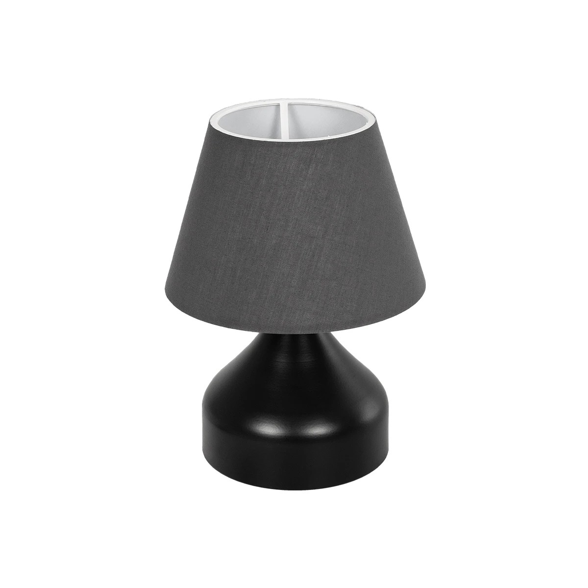 GLOBOSTAR® MICKEY 204-0059 Μοντέρνο Επιτραπέζιο Φωτιστικό Πορτατίφ με Ντουί 1 x E27 AC 220-240V IP20 - Μαύρο - Μ22 x Π22 x Υ30cm