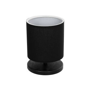 GLOBOSTAR® MINNIE 204-0063 Μοντέρνο Επιτραπέζιο Φωτιστικό Πορτατίφ με Ντουί 1 x E14 AC 220-240V IP20 - Μαύρο - Μ15 x Π15 x Υ21cm