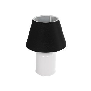 GLOBOSTAR® CIA 204-0081 Μοντέρνο Επιτραπέζιο Φωτιστικό Πορτατίφ με Ντουί 1 x E27 AC 220-240V IP20 - Λευκό & Μαύρο - Μ23 x Π23 x Υ31