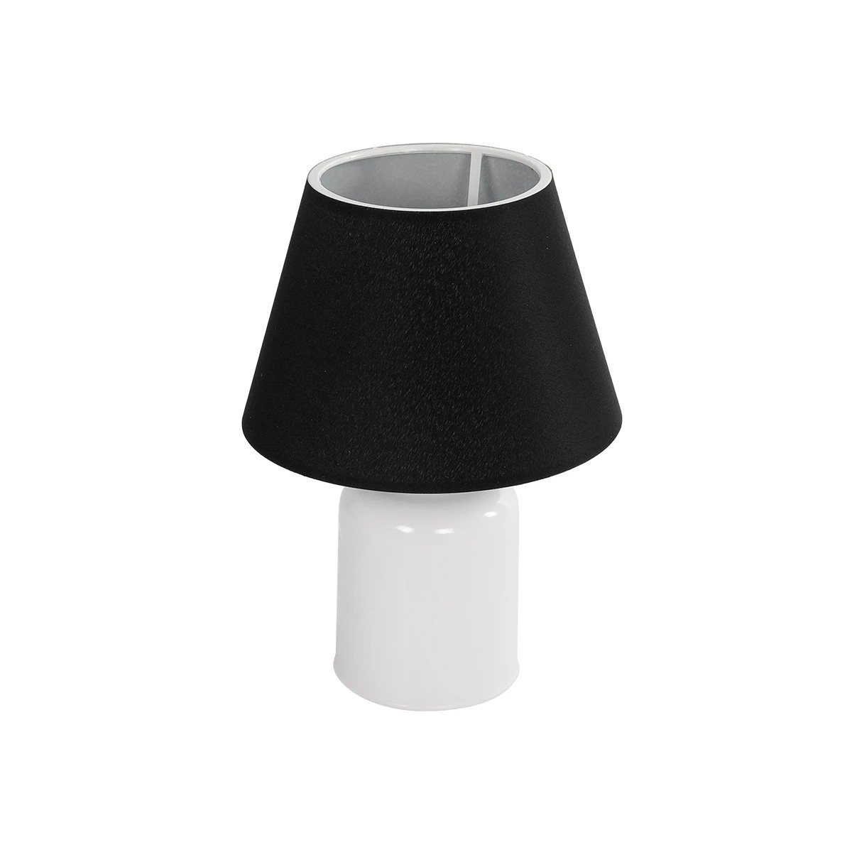 GLOBOSTAR® CIA 204-0081 Μοντέρνο Επιτραπέζιο Φωτιστικό Πορτατίφ με Ντουί 1 x E27 AC 220-240V IP20 - Λευκό & Μαύρο - Μ23 x Π23 x Υ31