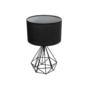 GLOBOSTAR® DIAMOND 204-0083 Μοντέρνο Επιτραπέζιο Φωτιστικό Πορτατίφ με Ντουί 1 x E27 AC 220-240V IP20 - Μαύρο - Μ24