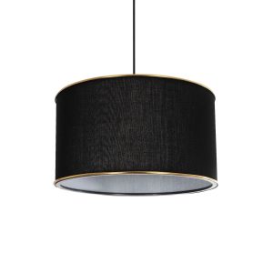 GLOBOSTAR® LOFTY 204-0092 Μοντέρνο Κρεμαστό Φωτιστικό Οροφής με Ντουί 1 x E27 AC 220-240V IP20 - Μαύρο - Μ37 x Π37 x Υ21cm