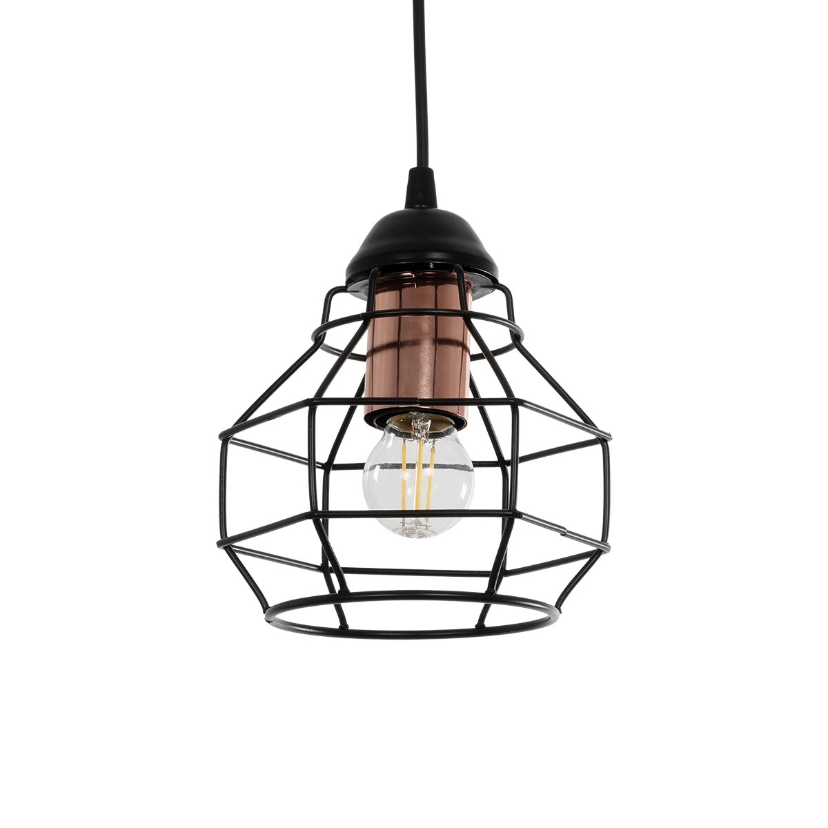 GLOBOSTAR® BUR 204-0180 Μοντέρνο Κρεμαστό Φωτιστικό Οροφής Μονόφωτο 1 x E27 AC 220-240V IP20 Μαύρο - Μ16 x Π16 x Υ19cm GLOBOSTAR® BUR 204-0180 Μοντέρνο Κρεμαστό Φωτιστικό Οροφής Μονόφωτο 1 x E27 AC 220-240V IP20 Μαύρο - Μ16 x Π16 x Υ19cm