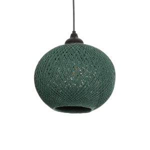GLOBOSTAR® SOLEI 205-0015 Boho Κρεμαστό Φωτιστικό Οροφής με Ντουί 1 x E27 AC 220-240V IP20 - Πράσινο - M20 x Π20 x Υ25cm