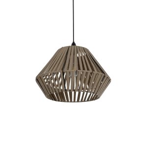 GLOBOSTAR® NUI 205-0067 Boho Κρεμαστό Φωτιστικό Οροφής με Ντουί 1 x E27 AC 220-240V IP20 - Μπεζ - M36 x Π36 x Υ27cm