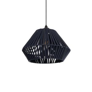 GLOBOSTAR® NUI 205-0071 Boho Κρεμαστό Φωτιστικό Οροφής με Ντουί 1 x E27 AC 220-240V IP20 - Μπλε - M36 x Π36 x Υ27cm